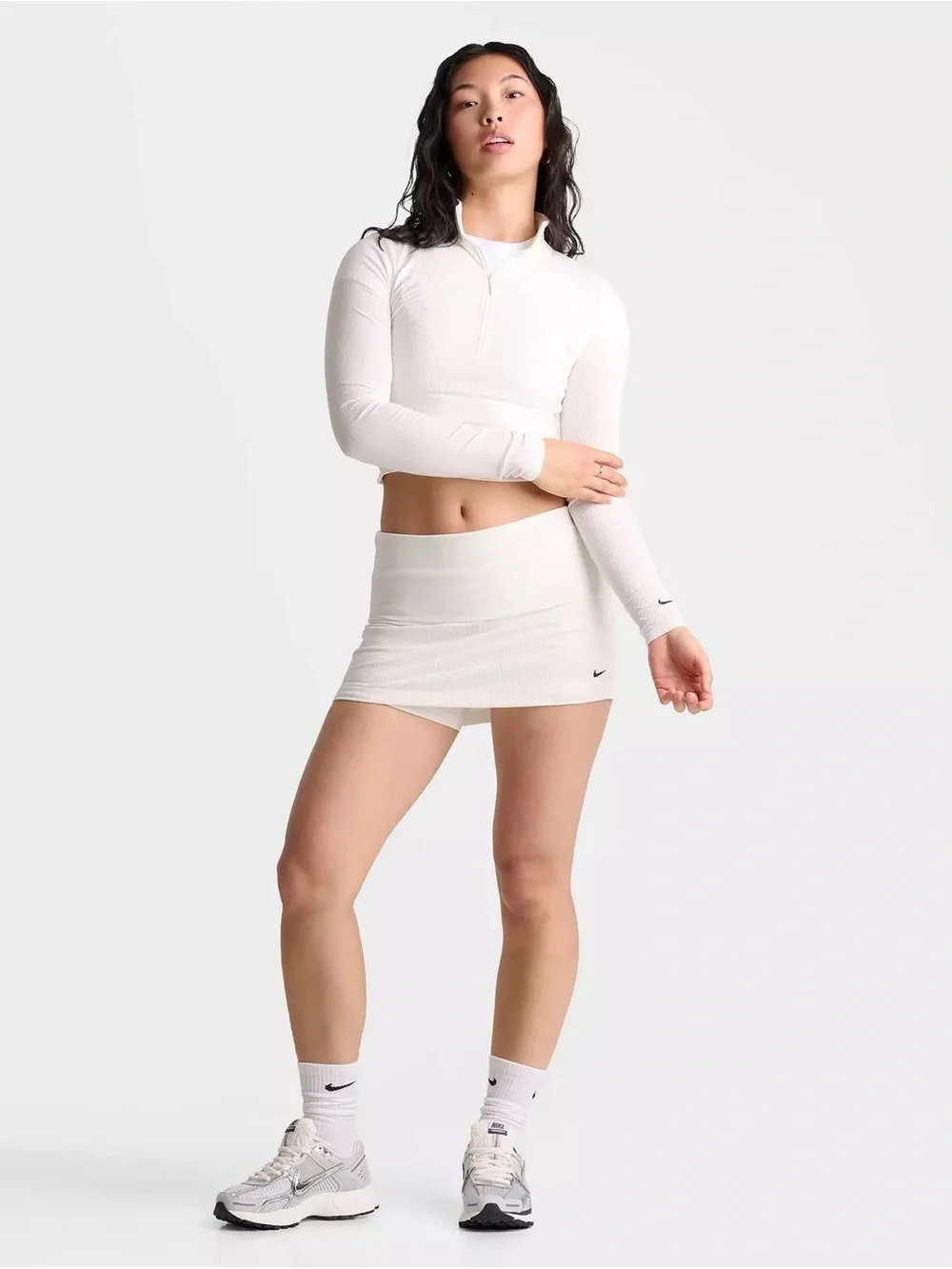 Nike Chill Knit Mid-rise Tight Ribbed Mini Skort Skirt Tennis XS